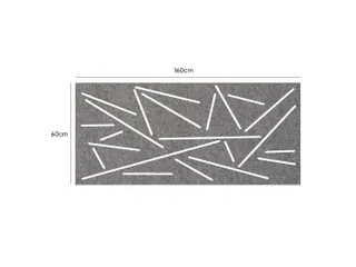 Akoestisch Bureaupaneel met patroon uitsnede 60x160cm Grijs - 3