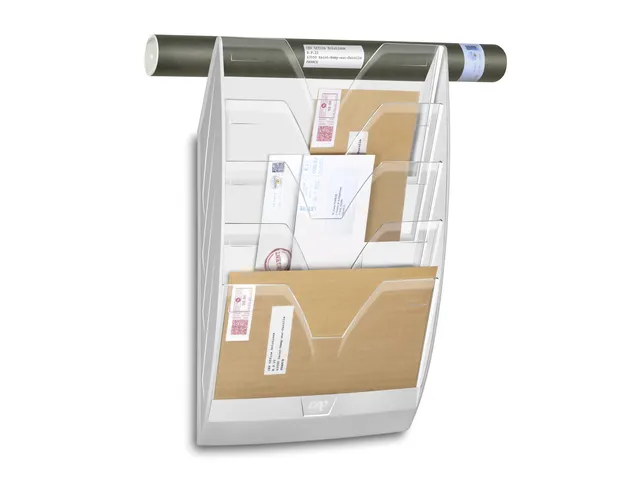 Wandfolderhouder CEP 5-vaks wit/transparant