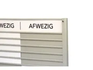 OUTLET Menoor In-Uit bord 35 namen Aluminium Aanwezig/Afwezig Wit - 3