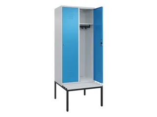 locker met bank,HxBxD 2120x800x815mm,2vak,vak B 400mm,cil.-slot - 2