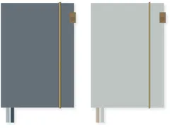 Carnet de notes Soft Scenes A5 HC ligné coton emballage de 2pces. ass