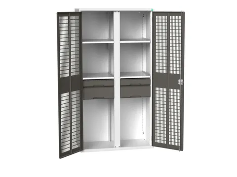 universele kast,HxBxD 2000x1050x550mm,4xStalen bodem,4lade(n)