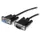 0,5m straight-through DB9 RS232 seriële kabel zwart M/F
