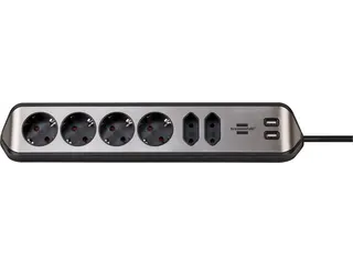 Stekkerdoos Brennenstuhl bureau Estilo 6 voudig inclusief 2 USB 2 m - 1