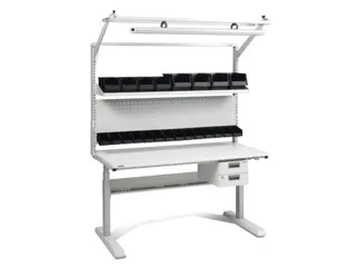 geperforeerde plaat,v. montagetafel,HxB 389x1474mm,staal - 3