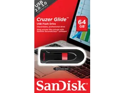Sandisk Cruzer Glide Usb Stick 64GB Zwart Rood