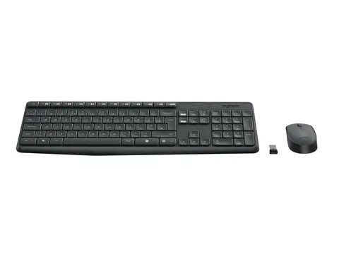Logitech MK235 toetsenbord Inclusief muis USB QWERTZ Slovaaks Grijs