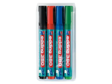 Viltstift Edding 380 Voor Flipover Rond 1.5-3mm 4stuks Assorti