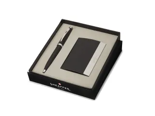 Balpen Giftset SHEAFFER 100 G9317 Matt black nickel plated met visitek - 2