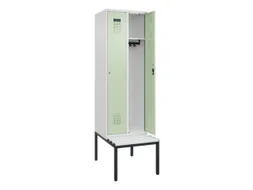 locker met bank,HxBxD 2120x600x815mm,2vak,vak B 300mm,cilinderslot
