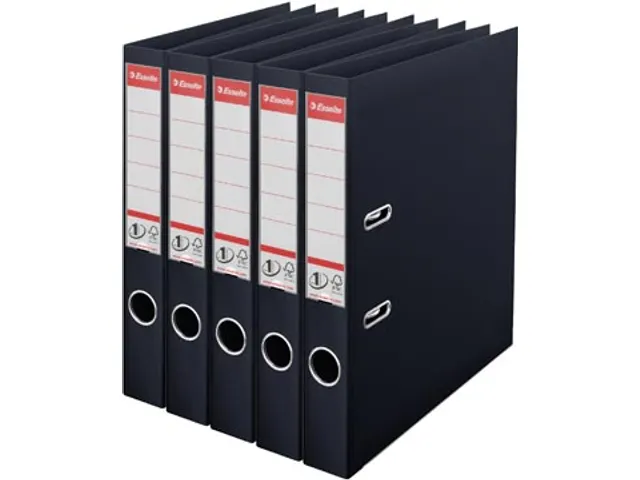 Classeur à levier Esselte Power N°1 PP 50mm noir 5 pièces