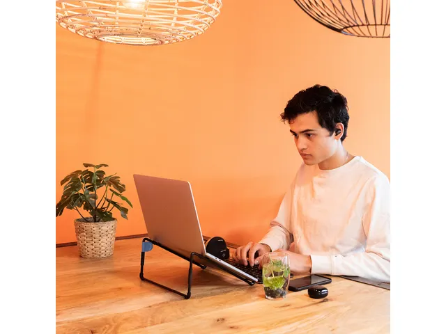 Laptopstandaard R-Go Steel Travel voor 10-22 inch Zwart