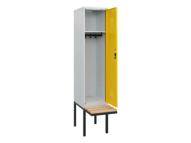 locker met bank,HxBxD 1950x400x815mm,1vak,vak B 400mm,cilinderslot