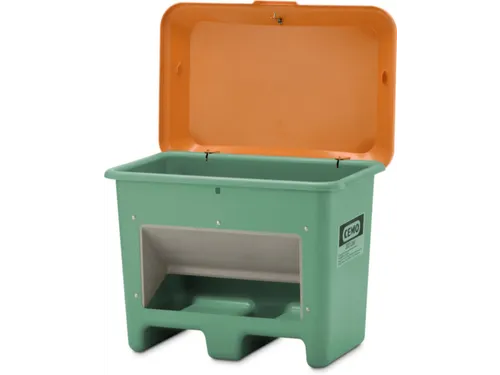 strooigoedbak,200l,HxBxD 690x890x600mm,GVK,groen,deksel oranje