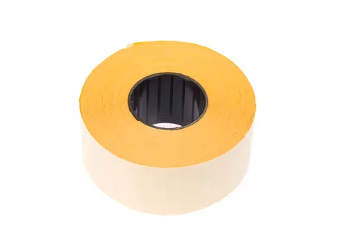#*Prijstang etiket non perm. fluor oranje 1000 et.op rol 26 x 16 mm R