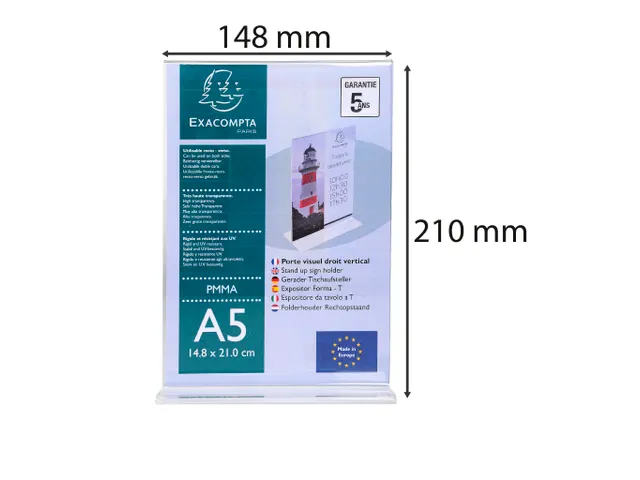 Folderhouder T A5 ve rticaal transparant