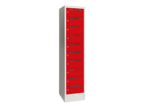 Postsorteerkast 1850x430x500mm 10 Vakken Ral7035 Front Ral3000