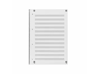 Collegeblok Oxford muziek A4+ 4-gaats 50vel blauw - 5