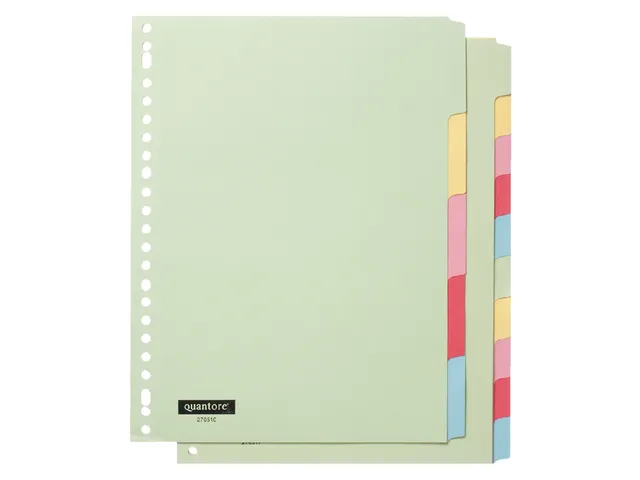 Tabbladen Quantore 23-gaats 10-delig assorti karton