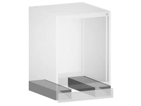 onderrijdsokkel,v. systeemkast,HxBxD 100x1050x525mm