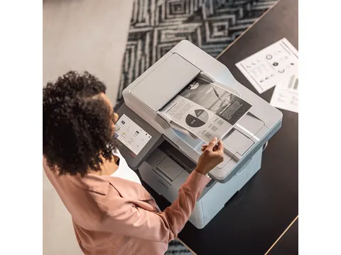 Zakelijke A4 all-in-one zwart-witlaserprinter met een grote papierlade