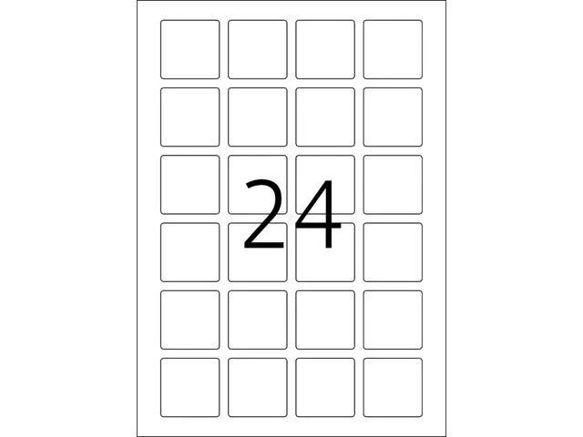 HERMA 10108 Verwijderbare etiketten A4 40x40mm Wit 600 stuks