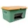 strooigoedbak,400l,GVK,groen,deksel oranje,wanden m. ingreep