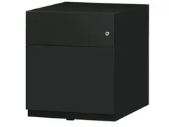 Mobiel Ladenblok Staalplaat 495x420x565mm 1hangmappenlade 1lade Zwart