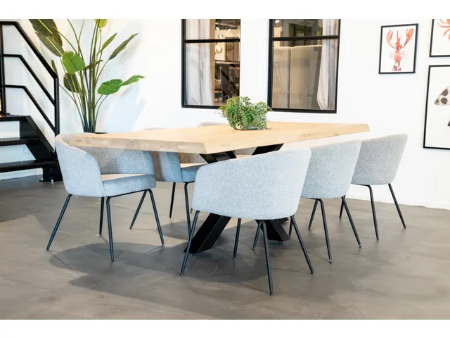 Luxor Vergaderstoel Baquer Lichtgrijs