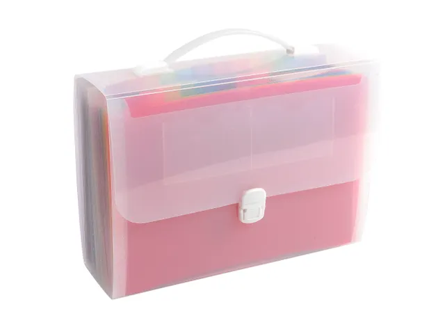 Sorteermap PP CRYSTAL handvat 24vak