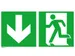 Panneau Sortie de secours Issue de secours à gauche