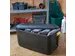 Caisse de rangement robuste 145L avec roulettes Noir