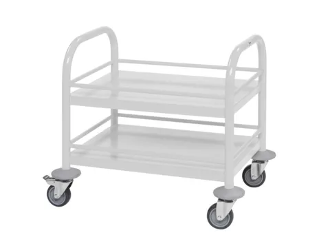 Serveerwagen,Draagverm. 80Kg,2Etage(S),Staaletage,Wit