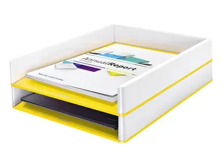 Brievenbak Leitz WOW A4 wit/geel - 3