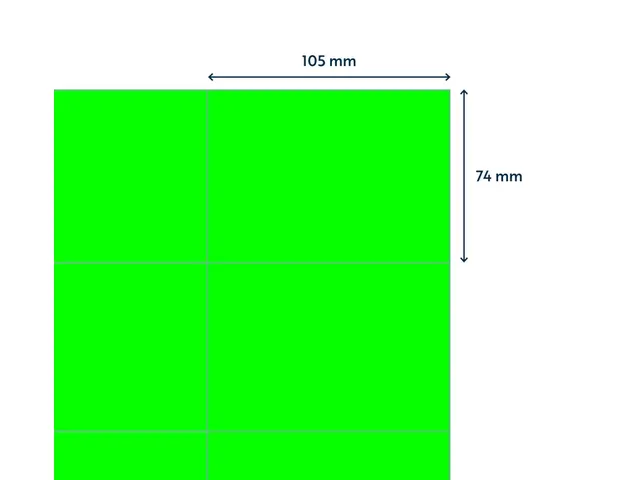 Etiquette Rillprint 105x74mm vert fluo 800 étiquettes