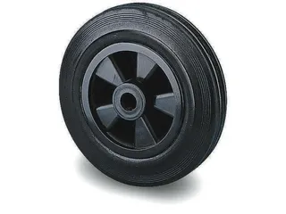 wiel,draagverm. 50kg,massief rubber-banden,ØxB 80x25mm,glijlager - 1