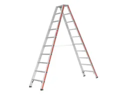 trapladder,beide zijden,2x10treden,Stand H 1,85m,balk L 2,54m