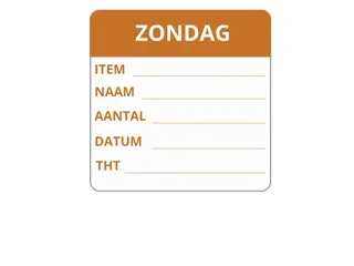 LabelLORD PL Dagetiket Zondag 50x50mm Bruin Flushlabel 250 stuks - 1
