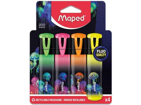 Markeerstift Maped Deepsea Paradise set à 4 kleuren