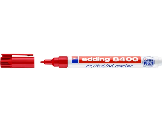 Cd marker edding 8400 rond rood 0.5-1.0mm