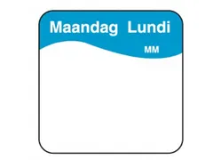 Daymark Label Dagetiket Oplosbaar Maandag 25mm Rol 500 Stuks