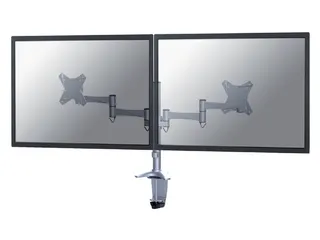 Monitorarm FPMA-D1330D 2 Schermen tot 27 Inch Klem en doorvoer Zilver - 1