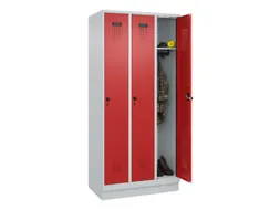 locker,HxBxD 1950x900x500mm,3vak,vak B 300mm,draaigrendel,sokkel