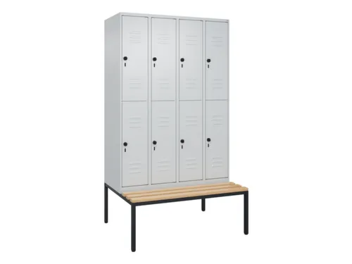 Dubbeldekse dekenkist,HxBxD 2120x1200x815mm,4x2vak.,vak B 300mm
