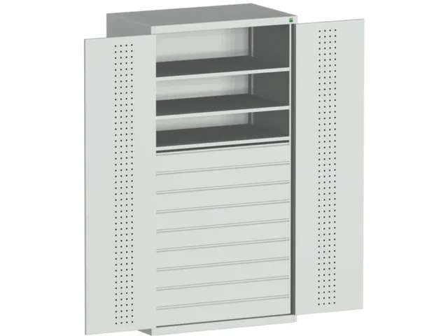 armoire modulaire HxlxP 2000x1050x650mm 3xtablette en acier 9tiroir(s)