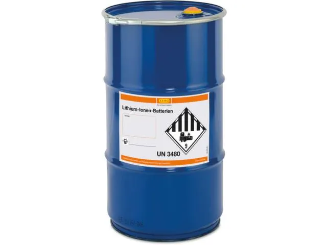 bac de sécurité pour batteries lithium-ion,60l,HxØ 660x380mm,bleu
