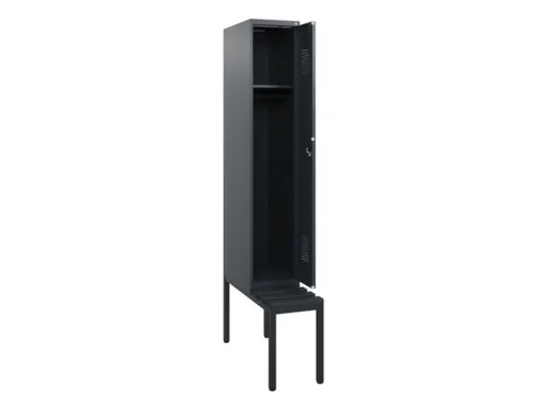 locker met bank,HxBxD 1950x300x815mm,1vak,vak B 300mm,cilinderslot