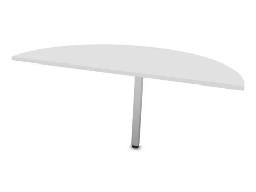 aanbouwtafel,HxBxD 740x1400x700mm,halfrond,Bl-wit