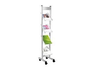 Folderrek Voor 4xa4 4 Acrylglas Houders 1600x300x350mm Staal - 1