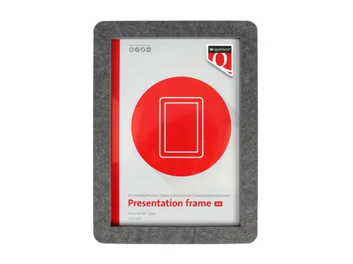 Presentatieframe Quantore A4 Vilt Grijs gerecycled PET